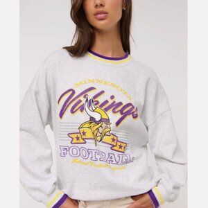 Abercrombie & Fitch NFL Minnesota Vikings Sunday Crewneck Sweatshirt Size Medium